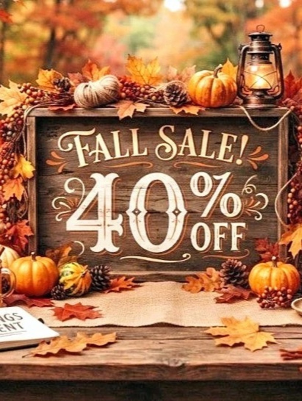 Seasonal Fall Sale 40% OFF